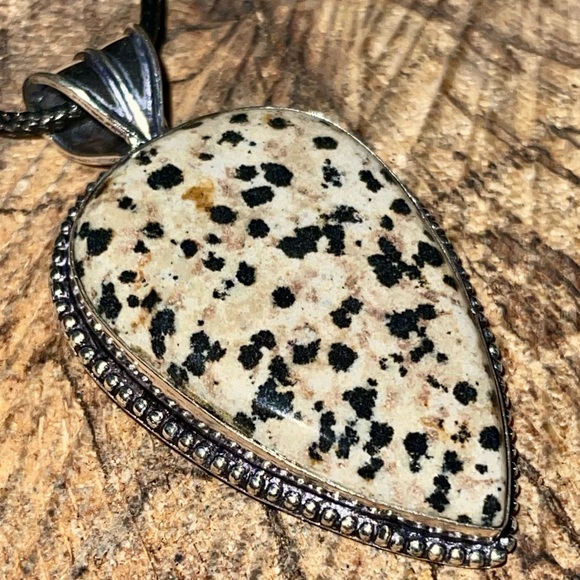 Dalmatian Jasper Pendant 2 1/4” - Picture 12 of 13